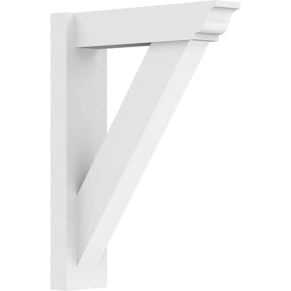 Ekena Millwork Traditional Architectural Grade PVC Outlooker with Traditional Ends, 5"W X 18"D X 24"H OUTP05X18X24TRA01 - main